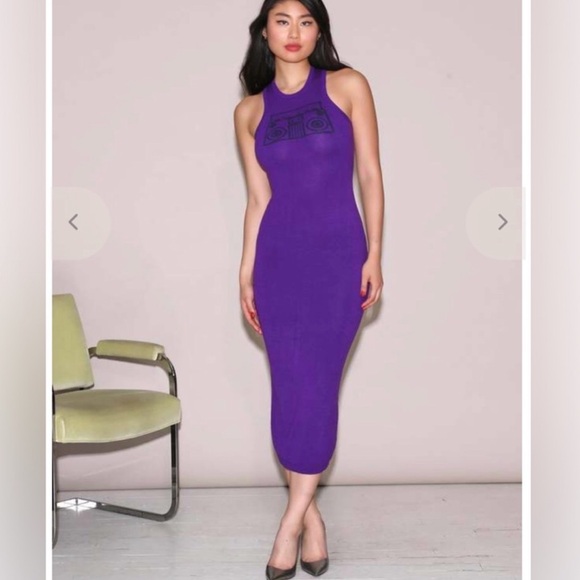 Dresses & Skirts - Elegant Purple Sleeveless Dress